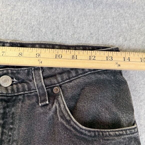 Levi Strauss & Co Womens Size 9 Denim Jeans Black Tapered Leg Relaxed Distressed - Picture 3 of 14